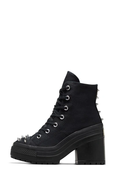 Shop Converse Chuck 70 De Luxe Block Heel Sneaker In Black/ Black/ Black
