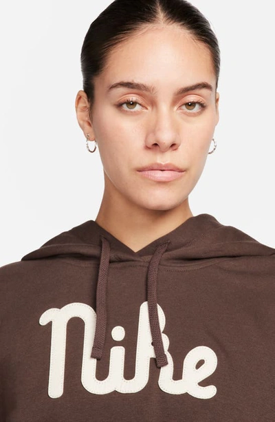 Nike Sportswear Club Fleece Gx Crop Hoodie In Baroque Brown | ModeSens