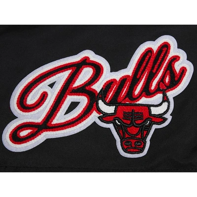 Shop Pro Standard Black Chicago Bulls Script Woven Shorts