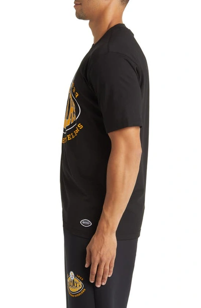 Shop Hugo Boss X Nfl Stretch Cotton Graphic T-shirt In Pittsburgh Steelers Black