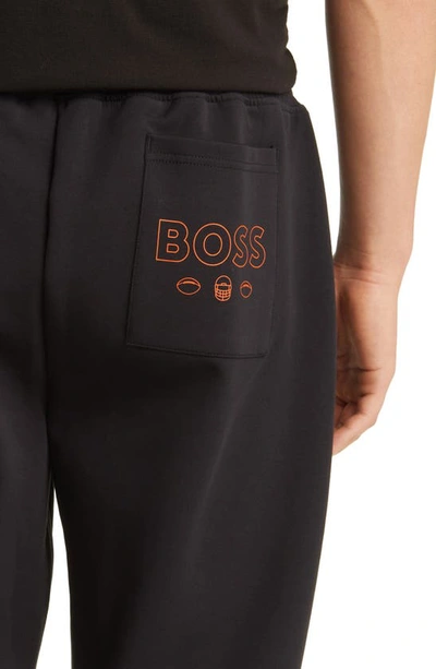 Shop Hugo Boss X Nfl Cotton Blend Joggers In Chicago Bears Black