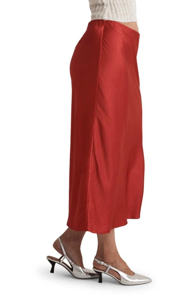 Shop Madewell Layton Midi Slip Skirt In Wild Poppy