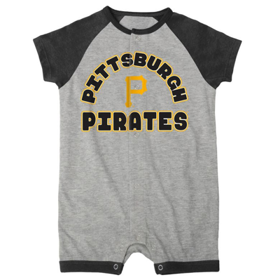 Shop Outerstuff Newborn & Infant Heather Gray Pittsburgh Pirates Extra Base Hit Raglan Full-snap Romper