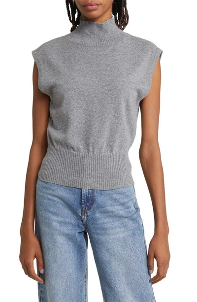 Shop Reformation Arco Sleeveless Cashmere Sweater In Dark Grey