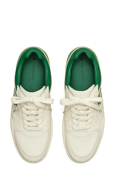 Shop Tory Burch Clover Court Sneaker In Titanium White