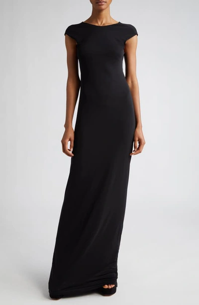 Shop K.ngsley Le Twist Jersey Maxi Dress In Black