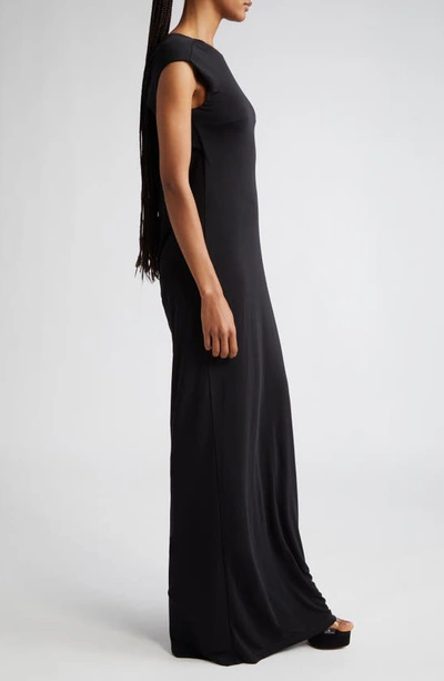 Shop K.ngsley Le Twist Jersey Maxi Dress In Black
