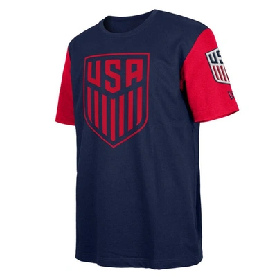 Shop 5th And Ocean By New Era 5th & Ocean By New Era Navy Usmnt Athleisure Heavy Jersey T-shirt