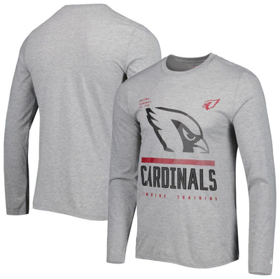 Shop New Era Heathered Gray Arizona Cardinals Combine Authentic Red Zone Long Sleeve T-shirt In Heather Gray