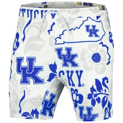 Shop Wes & Willy White Kentucky Wildcats Vault Tech Swimming Trunks