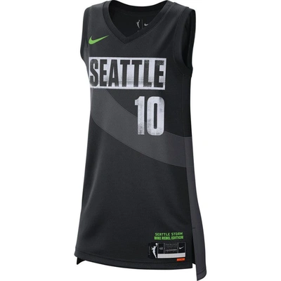 Shop Nike Sue Bird Black Seattle Storm 2021 Rebel Edition Victory Player Jersey