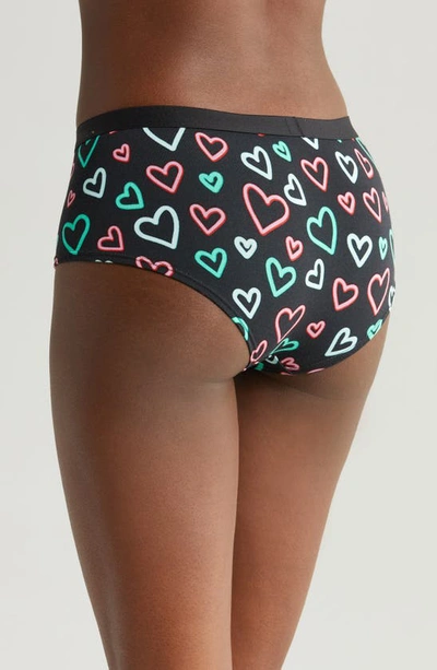 Shop Meundies Cheeky Briefs In Electric Hearts