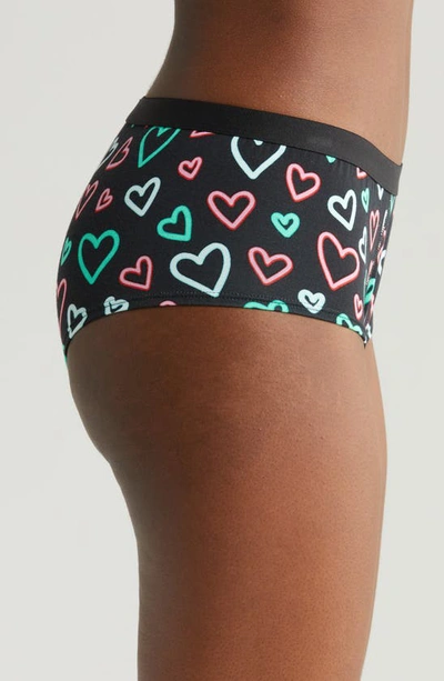 Shop Meundies Cheeky Briefs In Electric Hearts