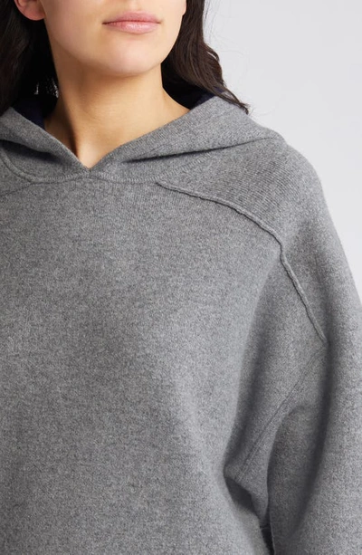 Shop Rag & Bone Bridget Wool Blend Hoodie Sweater In Grey