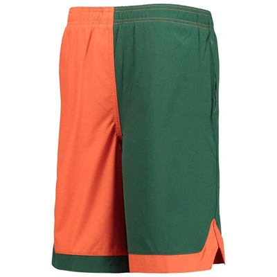 Shop Outerstuff Youth Green/orange Miami Hurricanes Conch Bay Swim Shorts In Hunter Green
