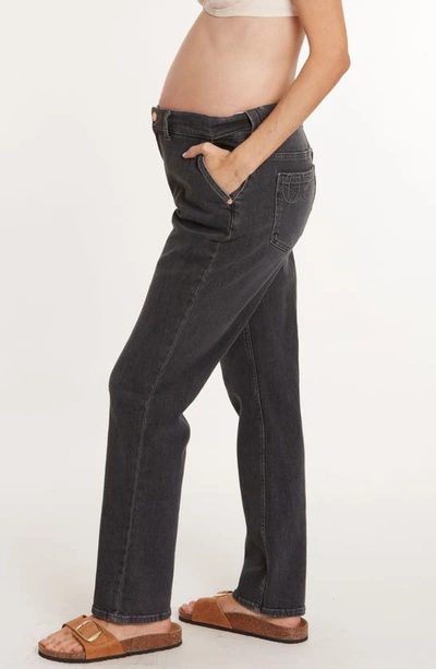 Cache Coeur Carrie Cuffed Maternity Mom Jeans In Grey Used