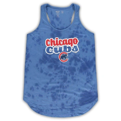 Concepts Sport Women's  Royal Chicago Cubs Plus Size Cloud Tank Top And Shorts Sleep Set In Royal