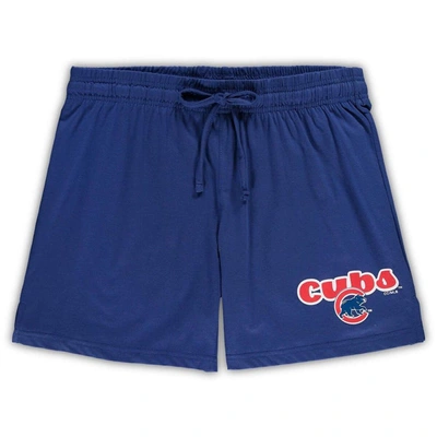 Concepts Sport Women's  Royal Chicago Cubs Plus Size Cloud Tank Top And Shorts Sleep Set In Royal