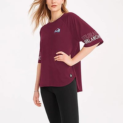 Shop Dkny Sport Burgundy Colorado Avalanche Diana Tri-blend Oversized T-shirt