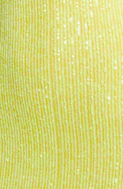 Jump Apparel One-shoulder Sequin Minidress In Yellow
