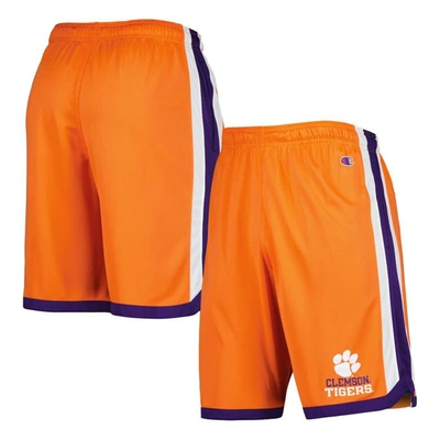 Shop Champion Orange Clemson Tigers Basketball Shorts