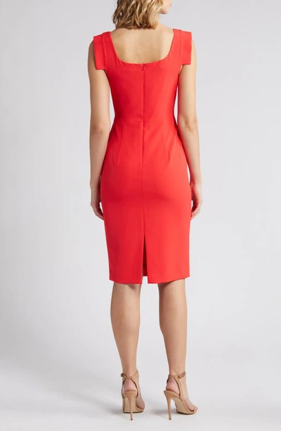 Black Halo Jackie O Sheath Dress In Red