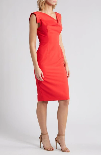 Black Halo Jackie O Sheath Dress In Red