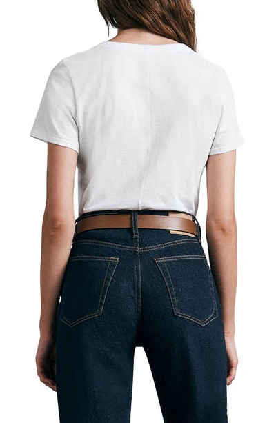 Rag & Bone The Slub Vee Tee In Brightwht
