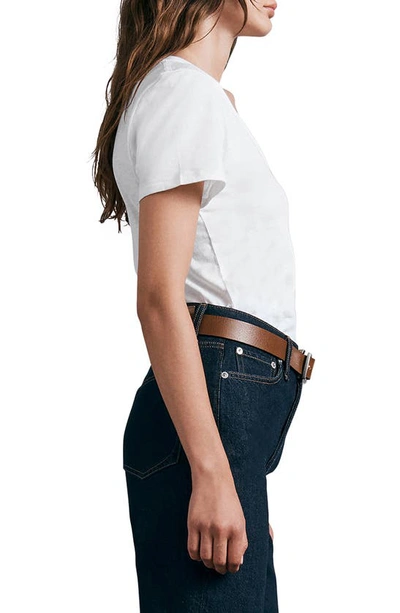 Rag & Bone The Slub Vee Tee In Brightwht