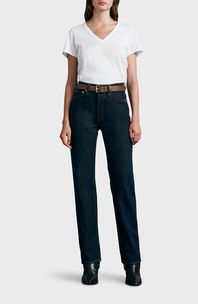 Rag & Bone The Slub Vee Tee In Brightwht