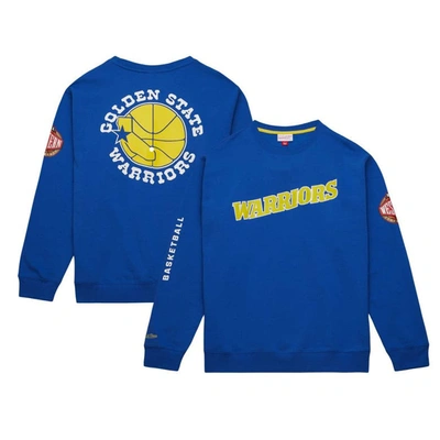 Mitchell & Ness Men's  Royal Golden State Warriors Hardwood Classics There And Back Pullover Sweatshi In Royal