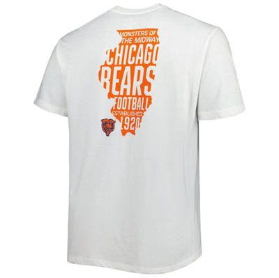 Shop Fanatics Branded White Chicago Bears Big & Tall Hometown Collection Hot Shot T-shirt