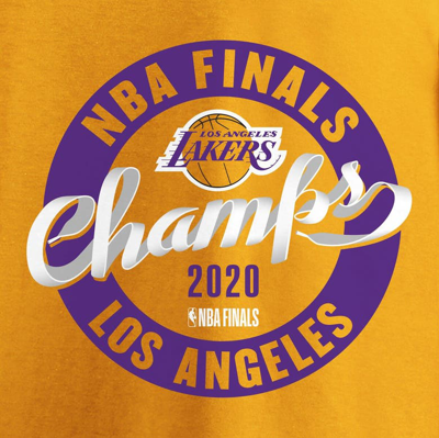 Shop Fanatics Branded Gold Los Angeles Lakers 2020 Nba Finals Champions Zone Laces V-neck T-shirt