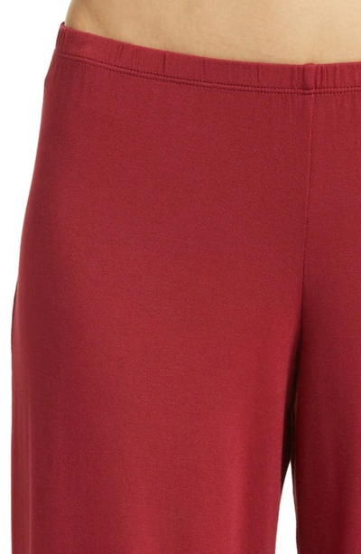 Eberjey Gisele Jersey Knit Pajamas In Sangria/ Ivory