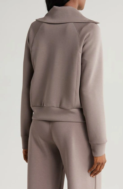 Spanx Airessentials Half Zip Sweatshirt In Smoke