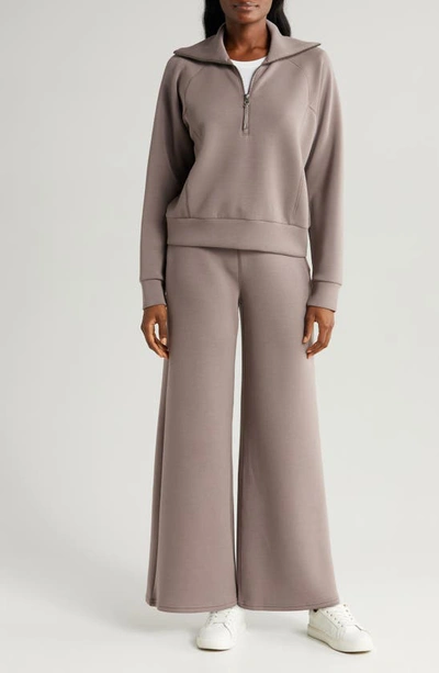 Spanx Airessentials Half Zip Sweatshirt In Smoke