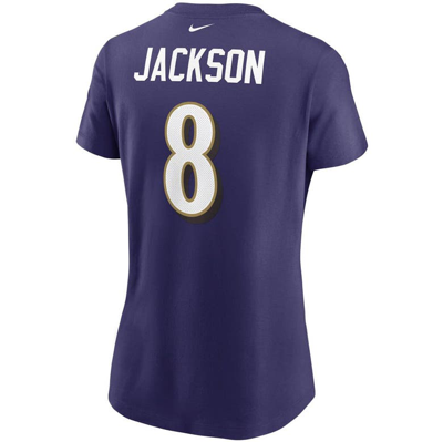 Shop Nike Lamar Jackson Purple Baltimore Ravens Name & Number T-shirt