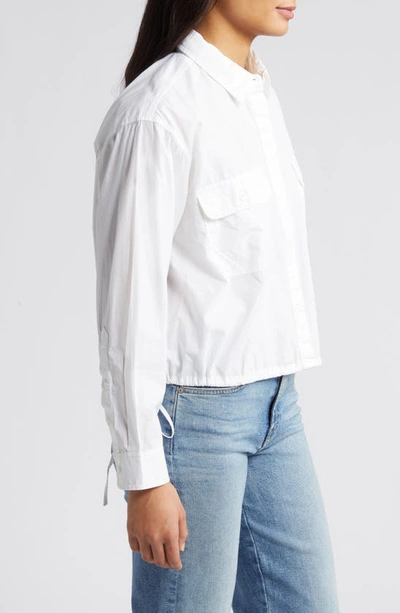 Shop Lucky Brand Utility Button-up Shirt In Bright White