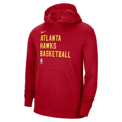 Shop Nike Unisex  Red Atlanta Hawks 2023/24 Performance Spotlight On-court Practice Pullover Hoodie