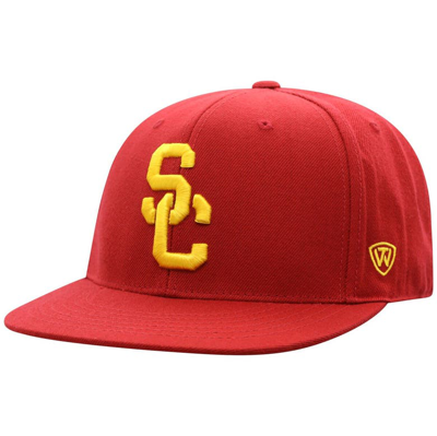 Shop Top Of The World Cardinal Usc Trojans Team Color Fitted Hat