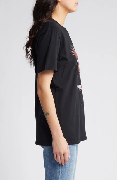 Shop Allsaints Stardust Oversize T-shirt In Washed Black