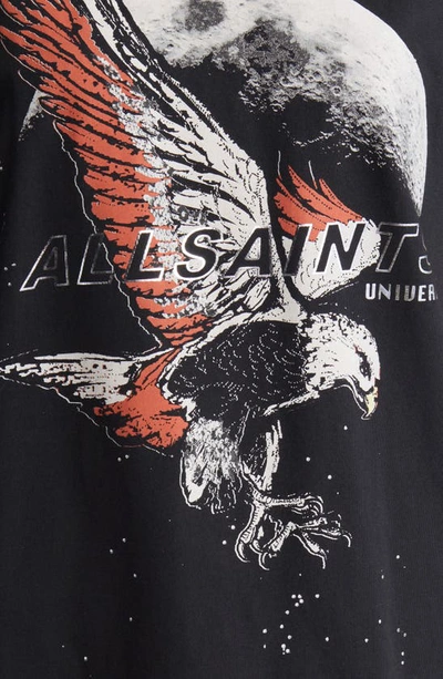 Shop Allsaints Stardust Oversize T-shirt In Washed Black