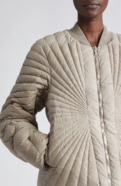 Shop Rick Owens X Moncler Radiance Down Flight Jacket In 22d Dirt