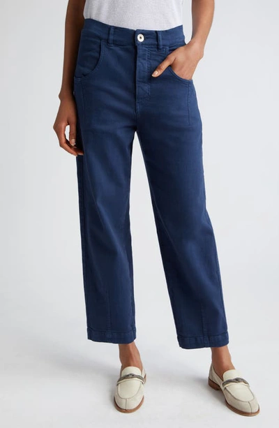 Shop Eleventy Straight Leg Bull Pants In Blue