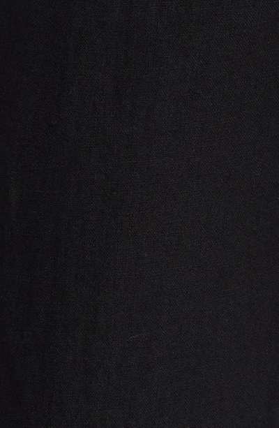Caslon Drawstring Wide Leg Linen Pants In Black