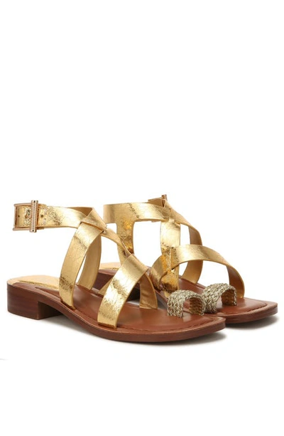 Franco Sarto Ina Toe Loop Sandal In Gold