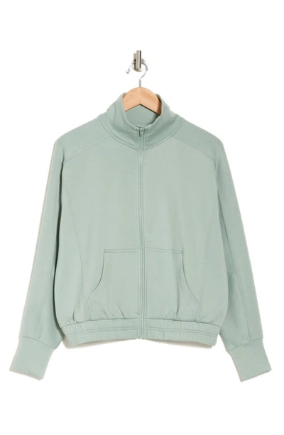 Shop Yogalicious Scuba Muse Zip Jacket In Iceberg Green