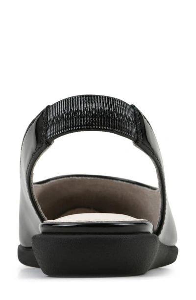 Cliffs By White Mountain Memory Slingback Flat In Black/ Patent