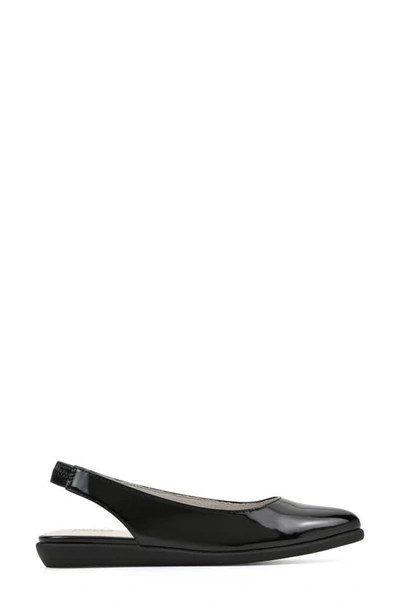 Cliffs By White Mountain Memory Slingback Flat In Black/ Patent