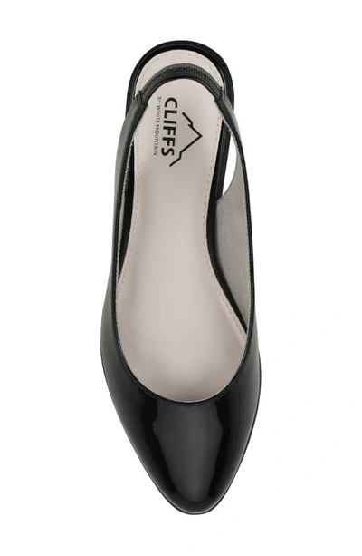 Cliffs By White Mountain Memory Slingback Flat In Black/ Patent